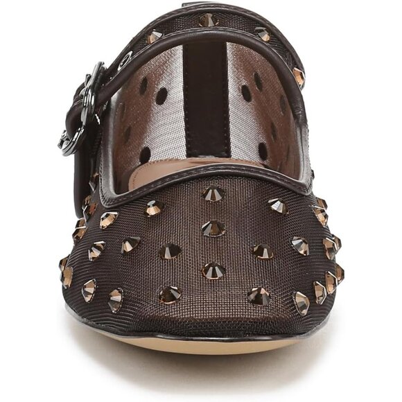 Sam Edelman Womens Café Noir Leather Michaela Mary Jane Ballet Flat Shoes - Picture 2 of 6